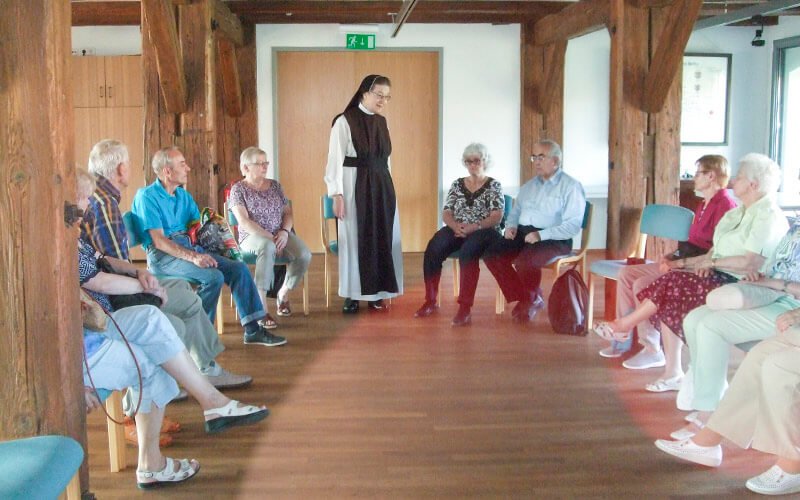 Im Kloster Helfta erzählt Sr. Klara Maria vom schwierigen Neuanfang, Foto: Anneliese Kuhnigk